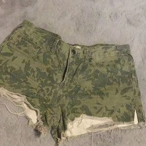 Army Green Jean shorts